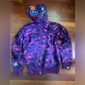 purple bape hoodie